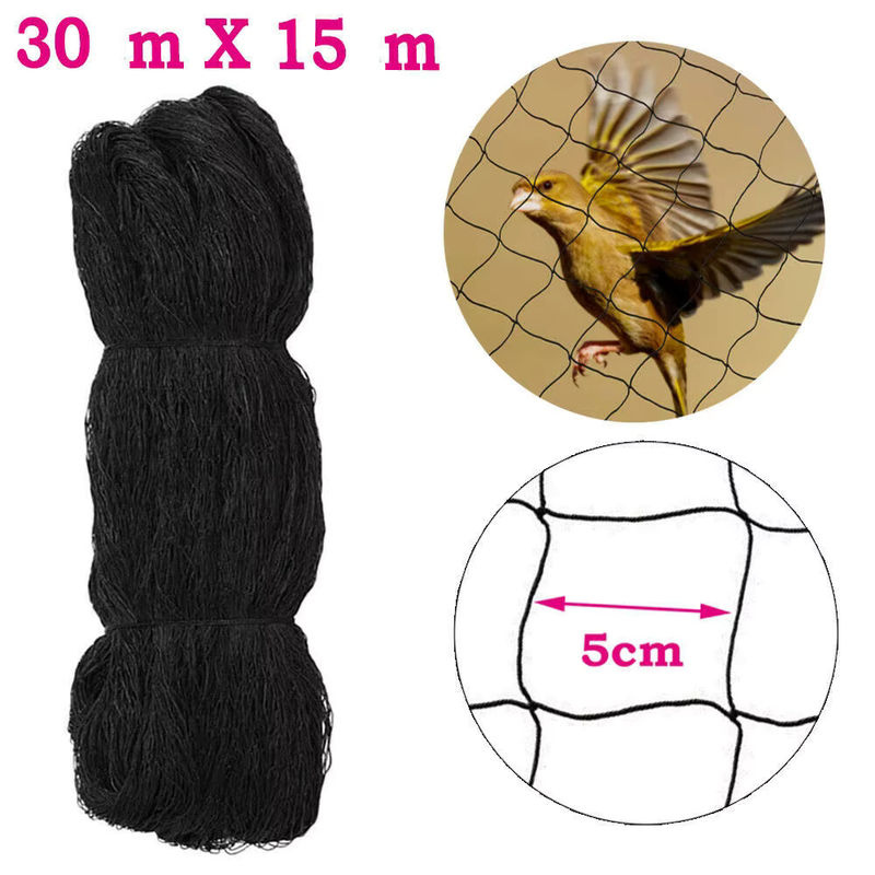 Robustes Nylon-Vogelnetz in Schwarz für den Gemüsegarten, 30 x 15 m - Bild 4