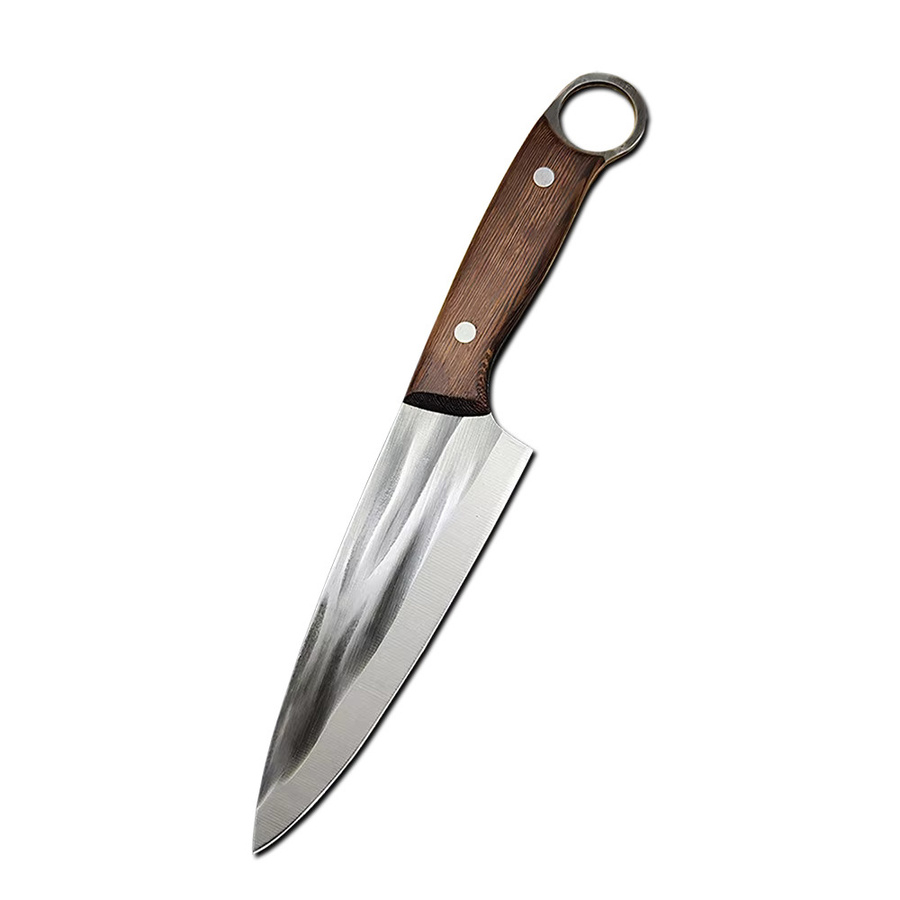 Geschmiedetes JYi Kochmesser in Silber mit Holzgriff für Fleisch, Fisch und zum Ausbeinen - Bild 7