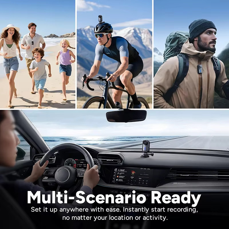 SJCAM C110+ Action-Kamera mit 4K 30fps, Sechs-Achsen-Gyroskop Anti-Shake und 170° Ultra-Weitwinkel für Motorrad, Radfahren und Vlogging - Bild 2