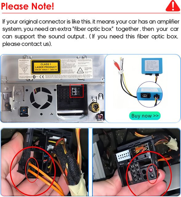 Hizpo Optischer Faser-Decoder für Mercedes Benz E-Klasse W219 Autoradio und Multimedia-Player - Bild 1