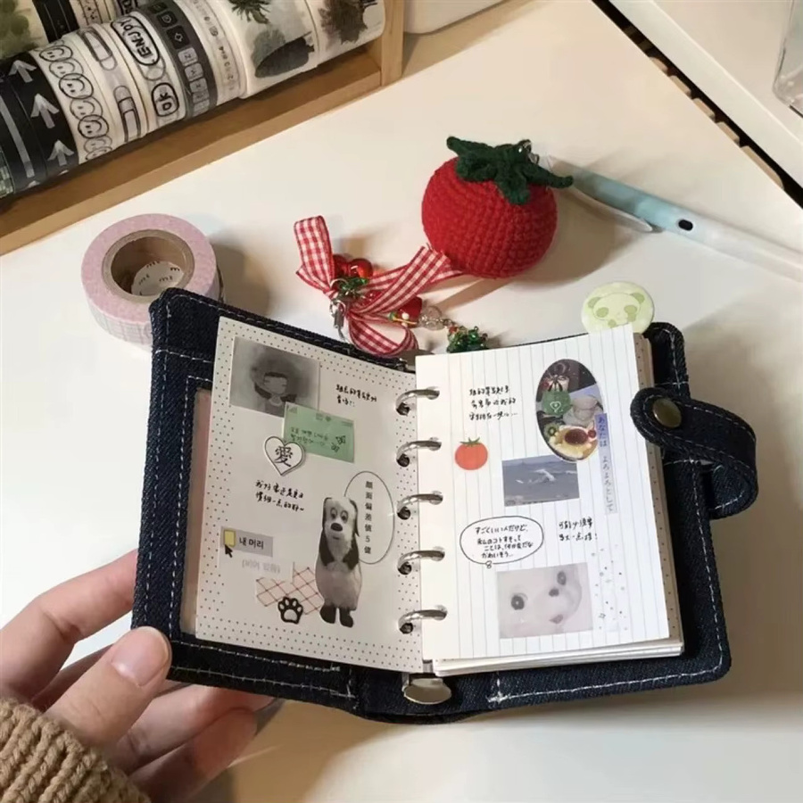 Retro Denim Blau M5 Notizbuch mit linierten Innenseiten aus japanischem Papier für Studenten und DIY-Schreibwaren - Bild 3