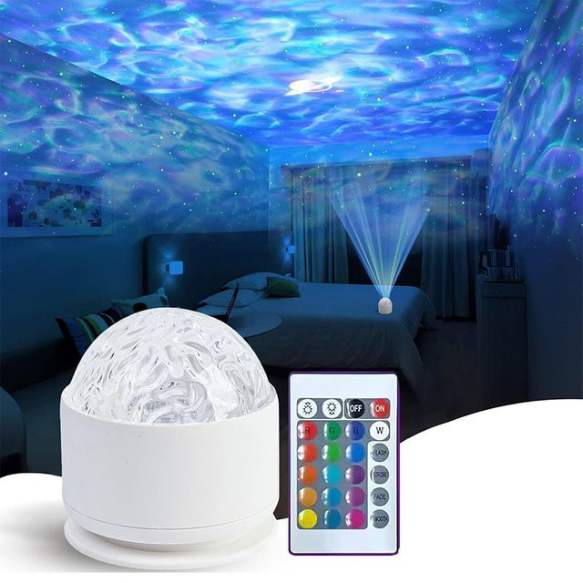 VENUSWING Aurora Waves LED-Projektorlicht mit Fernbedienung, 16 Farbmodi für Schlafzimmer und Heimkino-Dekoration - Bild 1