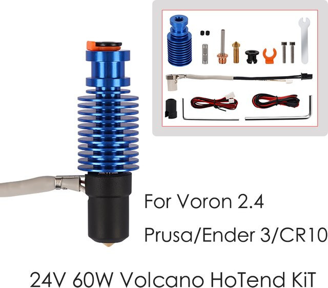 E3D Volcano Hotend Kit 24 V 60 W für Voron 2.4, Prusa, Ender 3 und CR10 MK3S 3D Drucker mit Keramikheizung - Bild 1