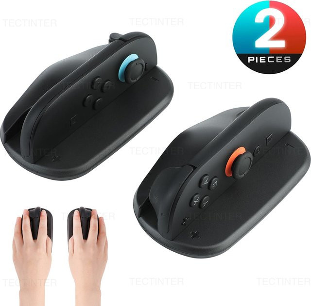 2 Stück Joystick-Controller Mausgriff-Ständer für Nintendo Switch in Schwarz - Bild 1
