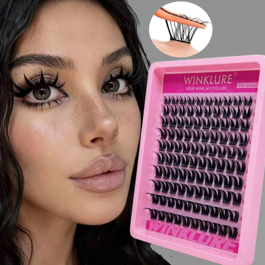 WINKLURE Rabbit Elf Falsche Wimpernbüschel, Selbstklebend, Natürliches Volumen - Bild 6