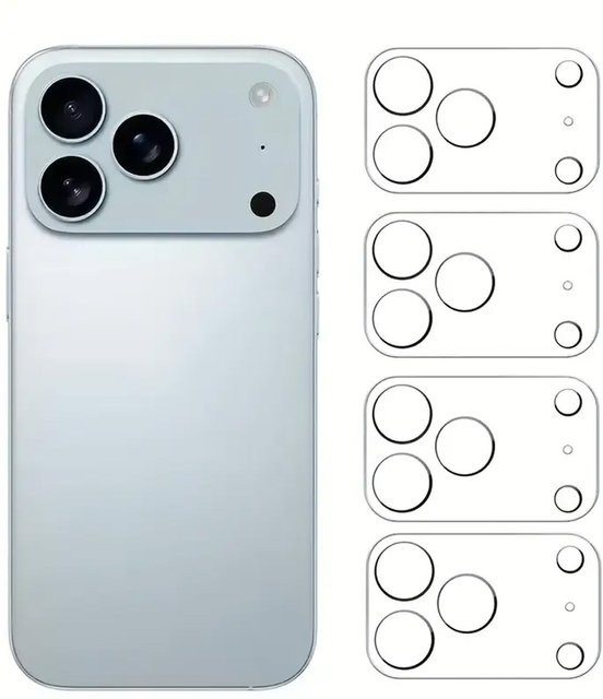 Kameraobjektiv-Schutzfolie für Apple iPhone 17, iPhone 17 Air und iPhone 17 Pro Max, transparent, 1-4 Stück - Bild 1