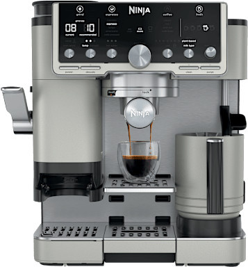 Ninja Luxe Café Pro Espressomaschine von SharkNinja in Weiß mit integrierter Waage, Cold Brew Funktion und Dampflanze für Kaffeebohnen und gemahlenen Kaffee - Bild 1