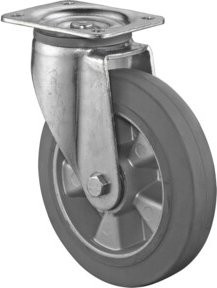 BS Schwerlastrolle L600.B83.200 aus Aluminium in Grau mit Schraubbefestigung - Bild 1