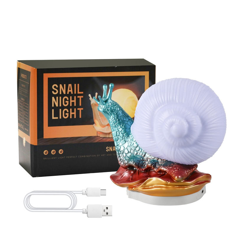 TOMTOP JMS LED Schnecken Nachtlicht Tischlampe mit Touch-Control und Dimmfunktion, bunt, USB-betrieben - Bild 10
