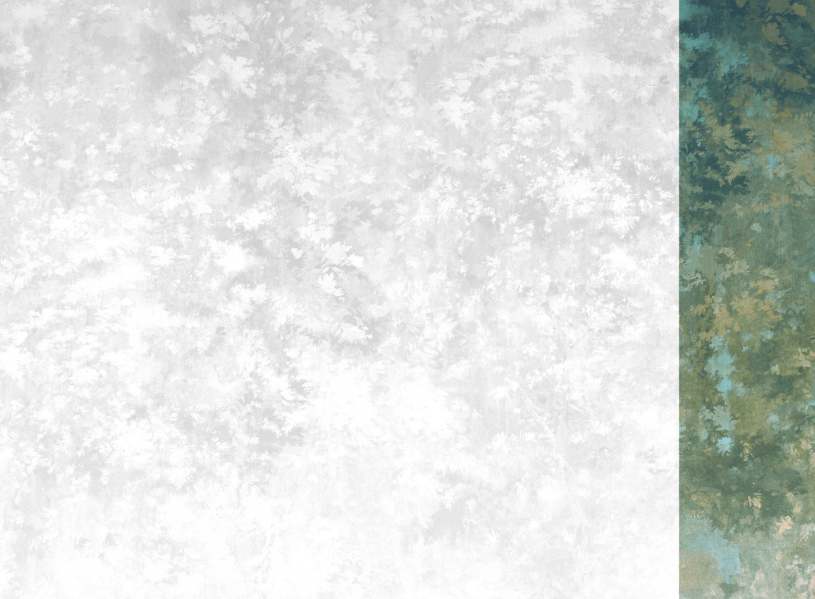Jannelli & Volpi Mural Orthez Wandgestaltung Green Panel 6 mit floralem Design in Grün - Bild 1