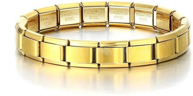 Fashion Maker 2 Charm-Gliederarmband Edelstahl, goldfarben, silberfarben, Unisex - Bild 1
