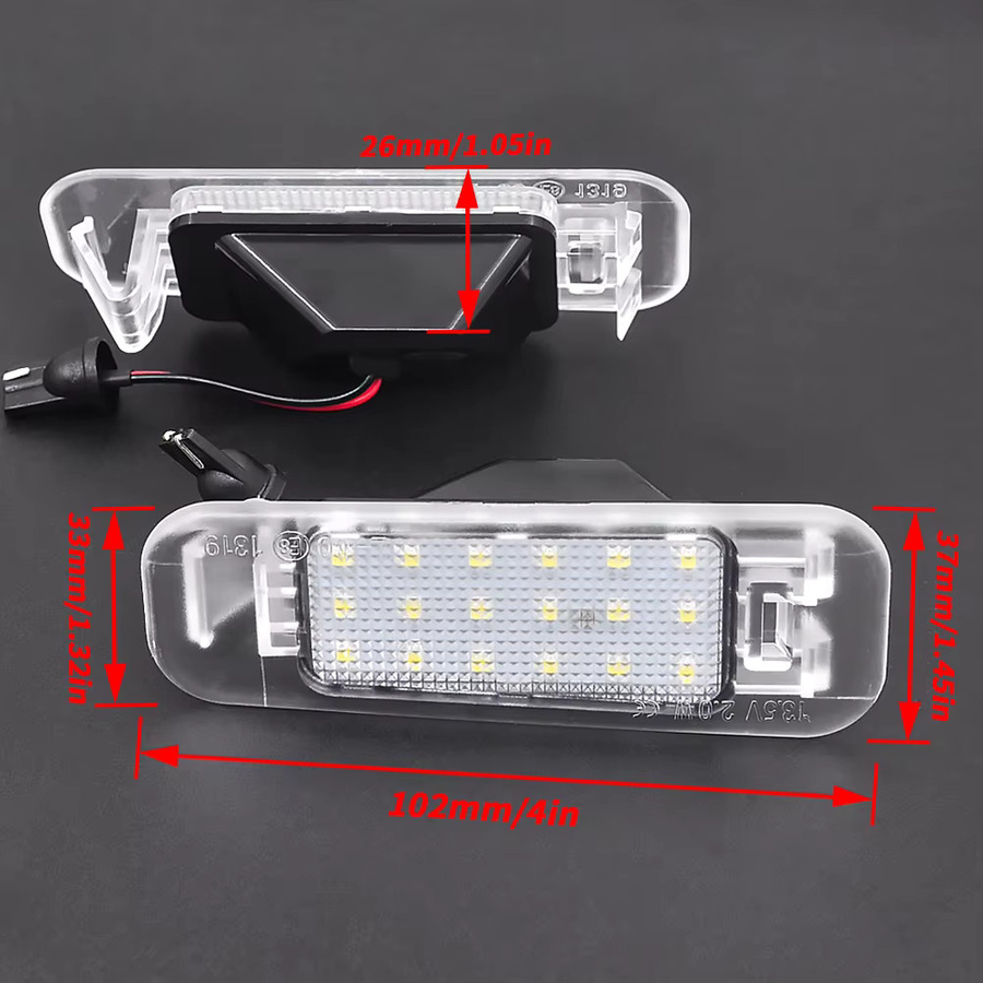 Auto Wayfeng WF LED Kennzeichenleuchten für Kia Rio 2005-2011 und Rio5 2006-2011, 2er-Set, Weiß, Transparent - Bild 2