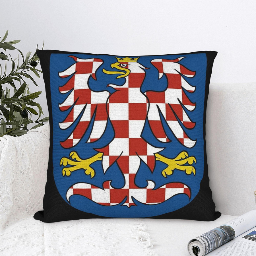 Kissenbezug mit Wappen der Tschechischen Republik in Multicolor, weiche Peach Skin Hülle für dein Deko-Kissen, B/B/H: 18 x 18 x 18 cm - Bild 4