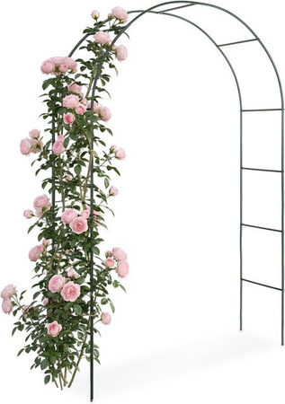 tectake Rosenbogen aus Stahl in Grün, B/T/H: 140 x 40 x 240 cm