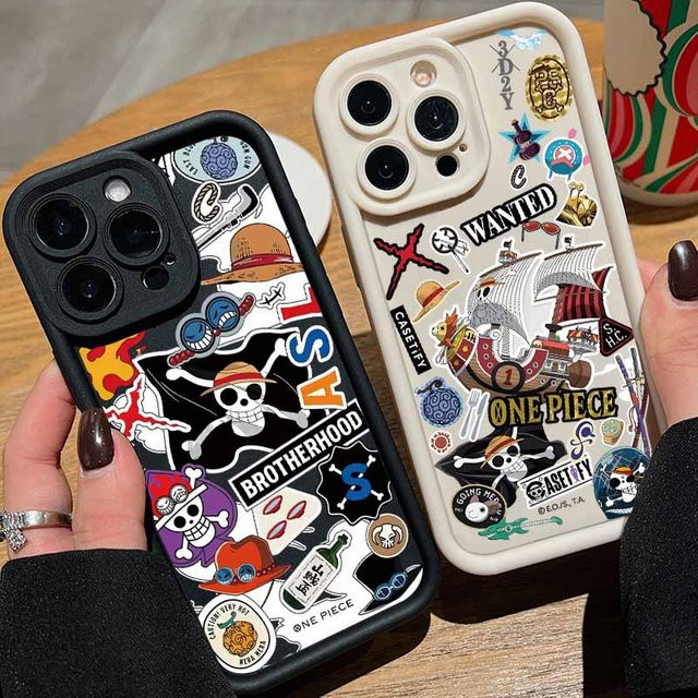 O-One Piece Logo Handyhülle für Apple iPhone 17 Air 16 16E 15 14 13 12 Mini Pro Max Plus mit Augen-Motiv als weiche Schutzhülle - Bild 1