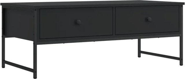 vidaXL Couchtisch in Schwarz im industriellen Stil aus Holzwerkstoff und Metall, B/T/H: 101 x 49 x 39,5 cm - Bild 1