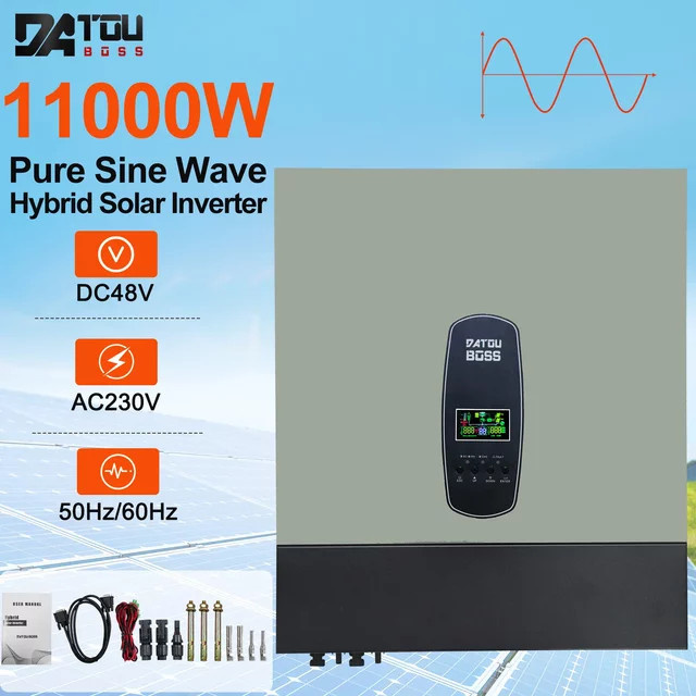 DATOUBOSS Hybrid Solar Inverter On Off Grid mit Dual MPPT 11KW 48V und 150A Solar Laderegler - Bild 1
