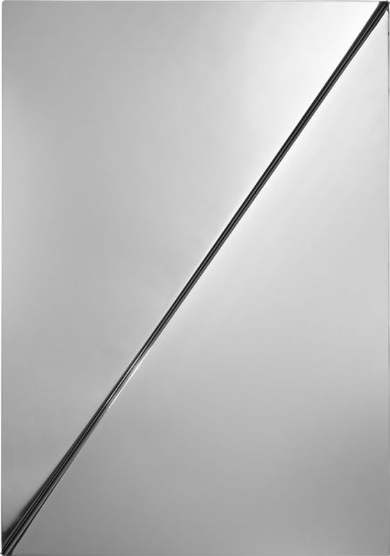 Muuto Gaze Spiegel in Silber und Transparent, rechteckig und minimalistisch, wandmontiert aus Metall und Glas - Bild 1