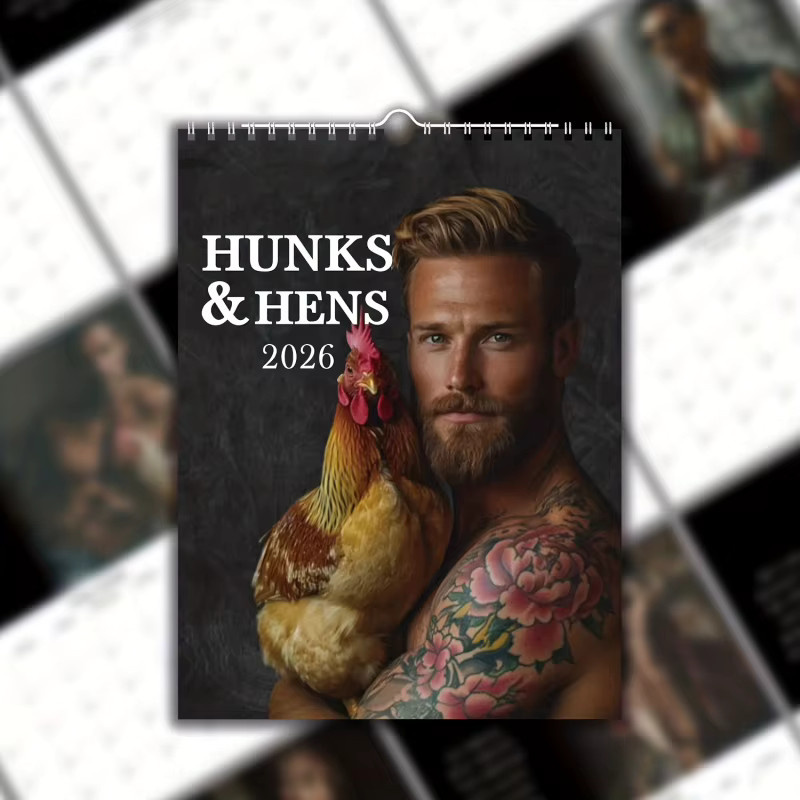 2026 Wandkalender mit humorvollem Hennen-Motiv, Monatsplaner in Mehrfarbig, ideal für dein Zuhause oder das Büro - Bild 3