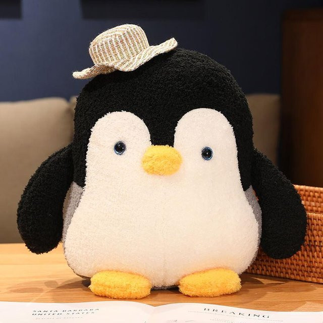 Wucifang Bags Pinguin-Paar-Stofftiere, Kuschelkissen, Plüschtiere, 22cm - Bild 1