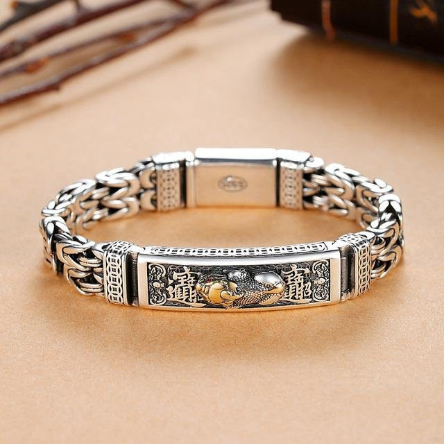 Wucifang Jewelry Armband Armreif, Silber, Herren, 21-22cm - Bild 1