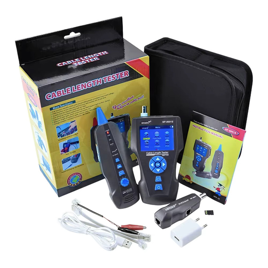 Noyafa NF-8601S Multifunktions TDR Ethernet Kabel Tester für RJ45 RJ11 BNC CAT5 CAT6 6E CAT7 PoE LAN Test und Ping in Schwarz - Bild 5