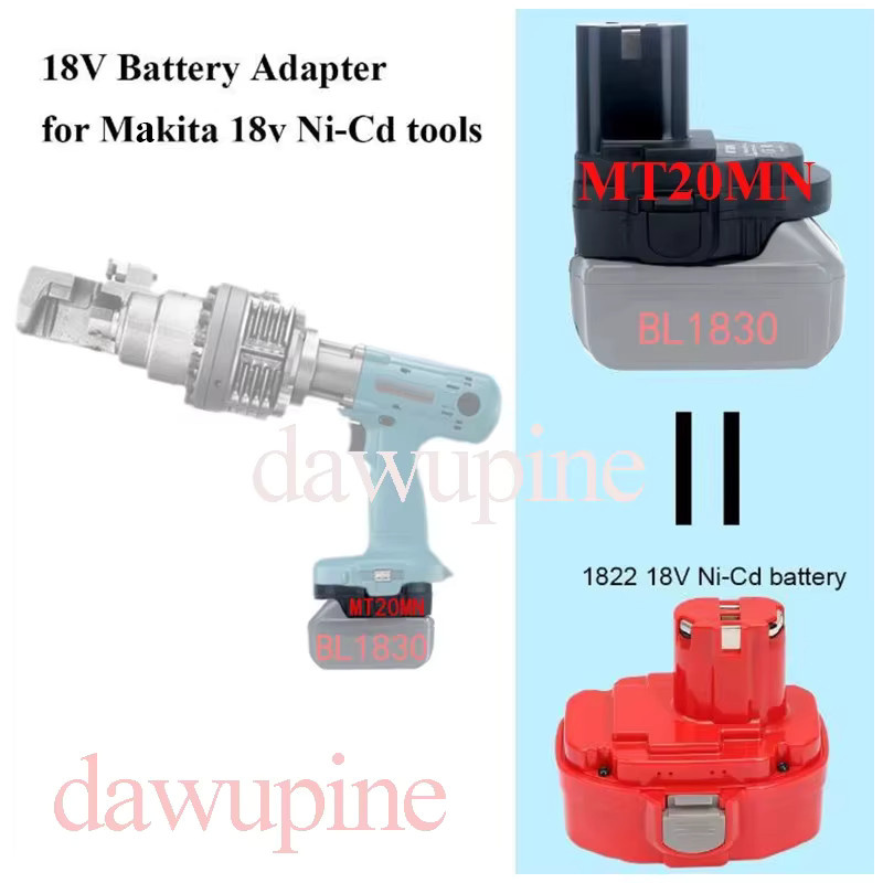 MT20MN Batterie-Adapter für Makita 18V Lithium-Ionen Akkus zu Ni-Mh und Ni-Cd Akkus, Schwarz - Bild 2