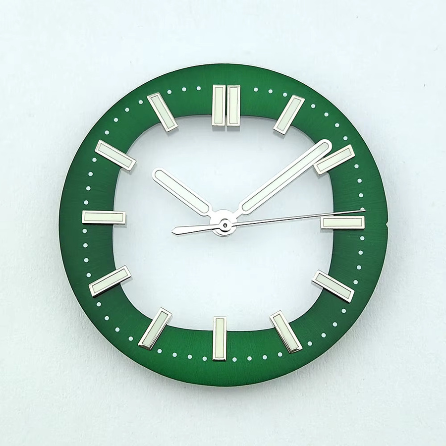 OUMASHI Uhrenzifferblatt, 30,5 mm, grün leuchtend, transparent, passend für NH35/36/70/72 - Bild 2