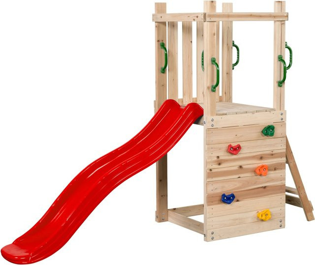 Swing King Spielturm Mari in Rot aus FSC-zertifiziertem Holz, H: 245 cm, B: 168 cm, T: 73 cm - Bild 1