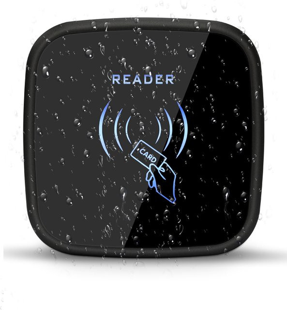 FENGLIANSECURITY RFID-Doppelfrequenz-Kartenleser ID & IC 125 kHz und 13,56 MHz mit Wiegand 26/34 Ausgang, wasserdicht IP67, Schwarz - Bild 1
