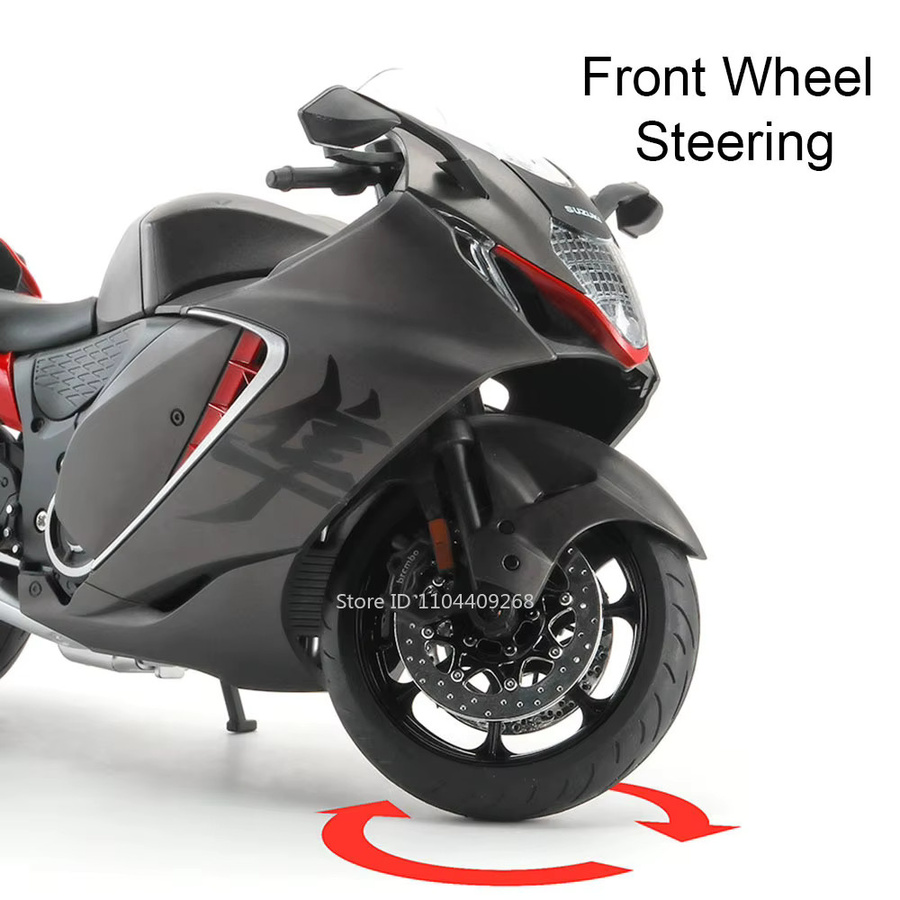 MAKEDA Suzuki Hayabusa Motorrad Modell, Maßstab 1:9, Metall - Bild 3