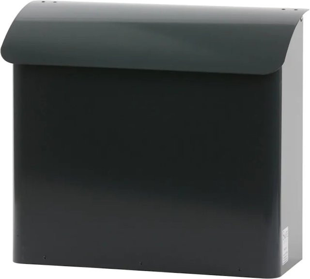 PROREGAL Feuergeprüfter Wandbriefkasten aus Metall in Anthrazit, H x B x T: 42 x 41,5 x 16 cm, Einwurföffnung: 37,5 x 3 cm - Bild 1