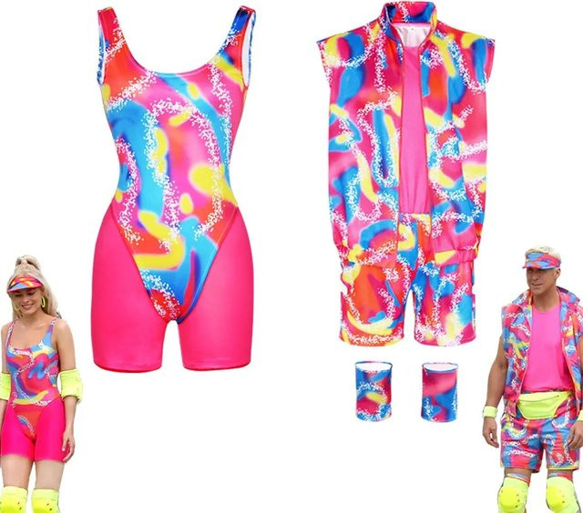 HHYRCOS Barbie Workout-Outfit, Kostüm, Set / Bundle, Rosa / Pink - Bild 1
