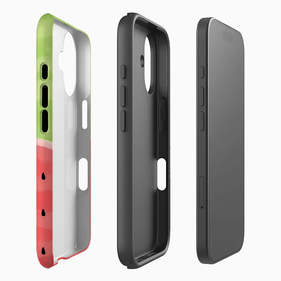 Handyhülle mit Watermelon Slice Design für Apple iPhone 11 bis iPhone 17 Pro Max Plus, doppelschichtige Rückseite, mehrfarbig - Bild 2
