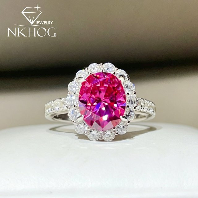 NKHOG Ring 925 Silber, Moissanit, Damen - Bild 1