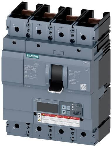 Siemens 3VA6460-7KM41-0AA0 Leistungsschalter in Grau mit einem Einstellbereich von 240 - 600A und einer maximalen Schaltspannung von 600 V/AC - Bild 1