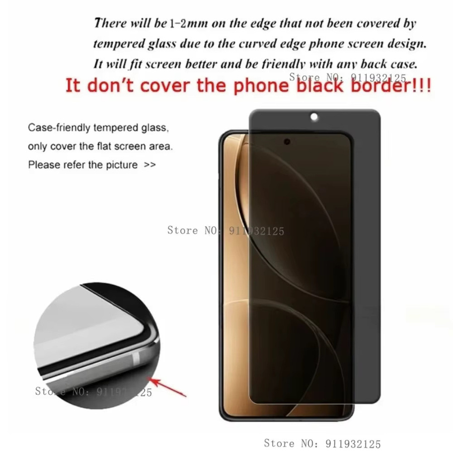 4 Stück Sichtschutz-Panzerglas für Xiaomi Poco C71 C75 F7 Ultra und Poco F7 Pro Ultra Displayschutz transparent - Bild 3