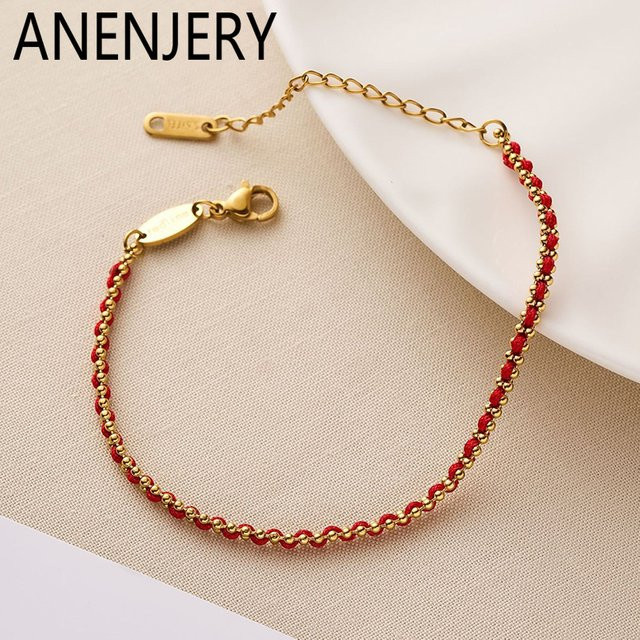 ANENJERY Armband, 316L Edelstahl, Gold, Damen und Herren - Bild 1