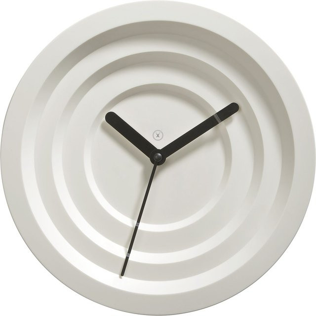 Wanduhr PALERMO von SOMPEX in Weiß, quadratisch und modern mit analogem Zifferblatt, Durchmesser: 30 cm - Bild 1