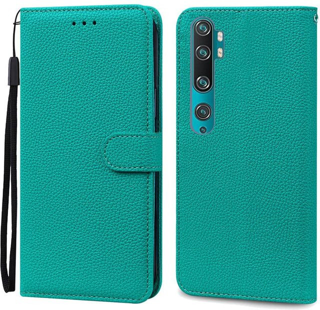 Leder Brieftasche Flip Case für Xiaomi Mi Note 10 und Mi Note 10 Pro in Cyanblau - Bild 1