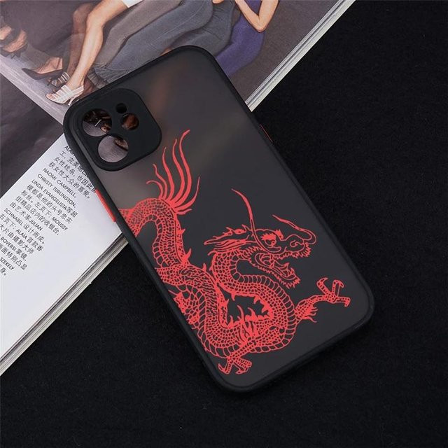 Stoßfeste Drachen Handyhülle für Samsung Galaxy S25 S24 S23 S22 S21 Ultra FE Plus A52 A13 A33 A35 A53 A54 A55 in Schwarz und Transparent - Bild 1
