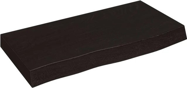 vidaXL Waschtischplatte aus Massivholz in Dunkelgrau, B/T/H: 60 x 30 x 6 cm - Bild 1