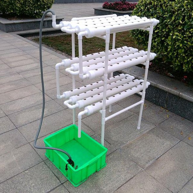 Bymaocar Hydroponik Grow Kit mit 3 Schichten und 108 Löchern für Deep Water Culture, weiß - Bild 1