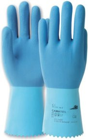 Honeywell Camatex 451 Schutzhandschuh mit Latexbeschichtung, Größe 9, Blau - Bild 1