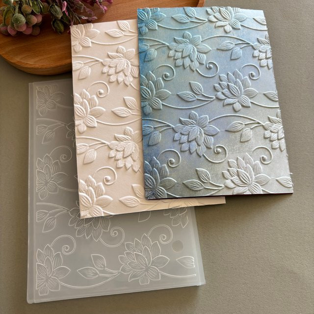 3D-Prägeordner mit Blumenmuster für DIY-Kunsthandwerk, Scrapbooking und Papierkarten aus Kunststoff - Bild 1