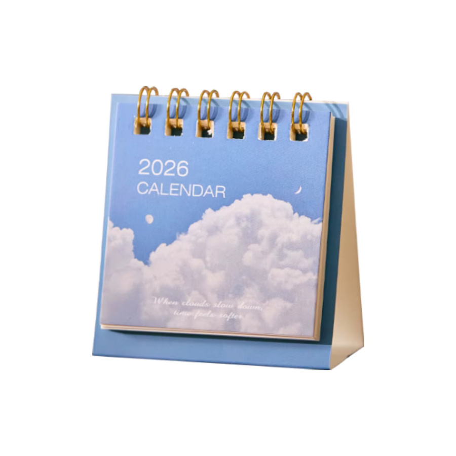 Mini-Desktop-Kalender 2026 mit kreativem Landschaftsdesign und Memo-Organizer für Studenten - Bild 2