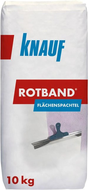 Knauf Rotband Flächenspachtel aus Gips in Weiß, 10 kg - Bild 1