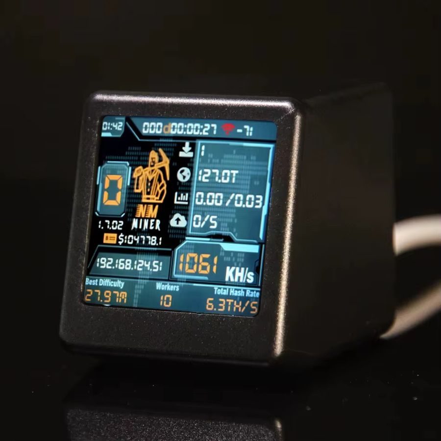 NMMiner NM TV Smart TV Nerdminer v2 ESP32 BTC Solo Lottery Miner und Desktop-Uhr in Pink - Bild 2
