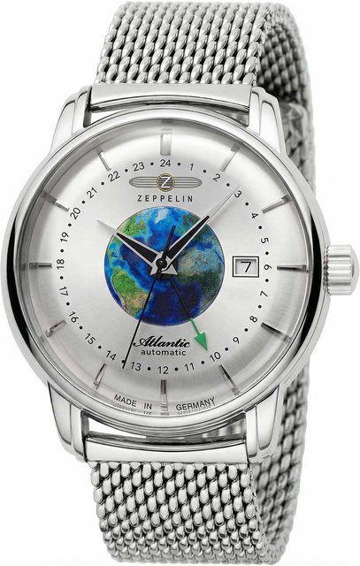 Zeppelin Atlantik GMT Armbanduhr Automatik, Edelstahl, 42 mm, Herren - Bild 1