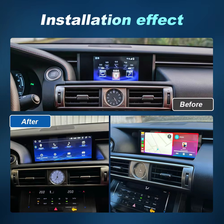 NUNOO Kabelloses Multimedia-Radio für Lexus IS 2013-2017 mit CarPlay, Android Auto, 4G, WiFi, GPS und DSP in Schwarz - Bild 3
